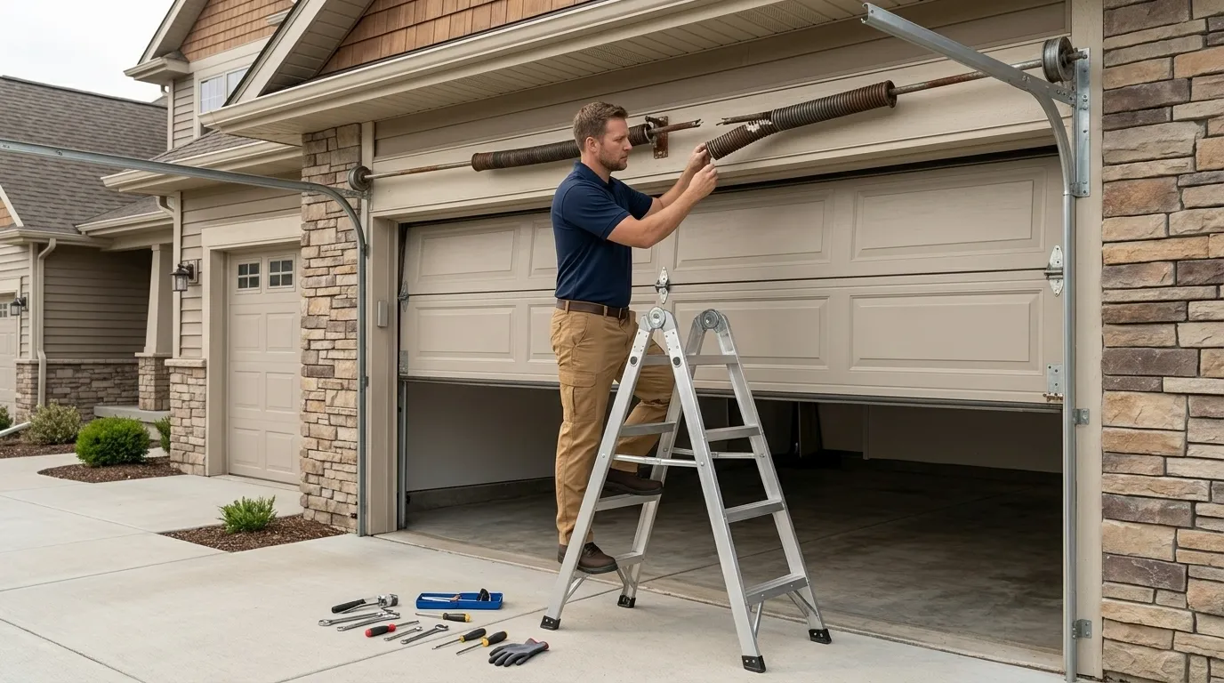 Repaired & tested - Sun Prairie garage door service